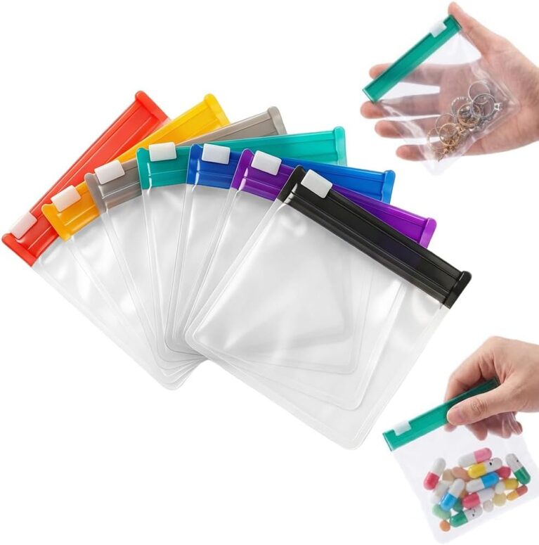 Professional Heavy-Duty EVA Slider-Zip Pill and Jewelry Organizer Bags (7, 1 Set)