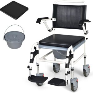 Giantex 4-in-1 Bedside Commode Show...