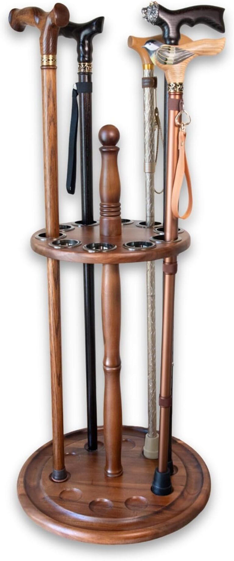 Asterom Cane Stand - Handmade, Wooden - Display Cane Stand Holder for Walking Sticks & Umbrellas