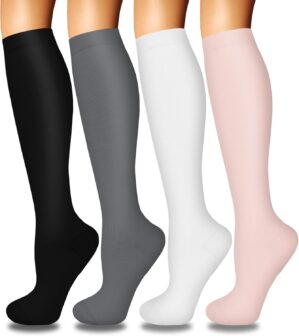 4 Pairs Compression Socks for Women...
