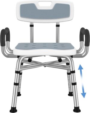 BRITULIF Adjustable Shower Chair wi...