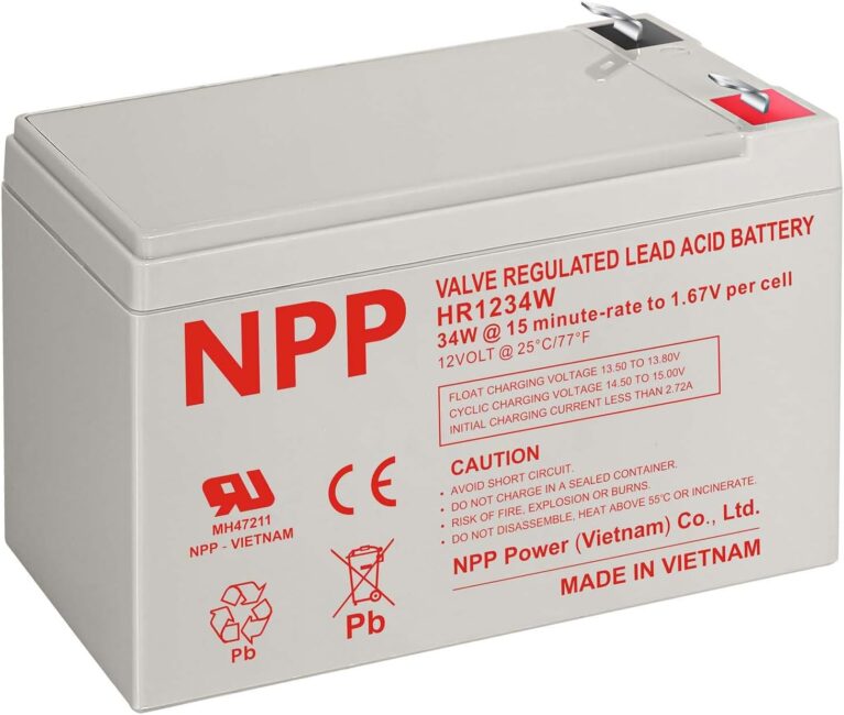 NPP HR1234W 12V 9Ah Battery, 204W High Rate AGM SLA UPS Replacement with F2 Terminals, Compatible with UB1290, APC BX1000M, CP1000AVR, BR1000MS