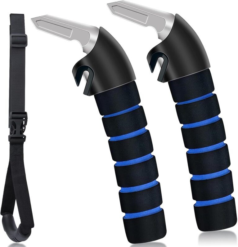 KOUNATSURI Car Handle Assist for Elderly - Car Door Handle for Elderly & Seniors & Handicap - Multifunction Car Armrest Portable Bar（2Pack Blue and Strap）