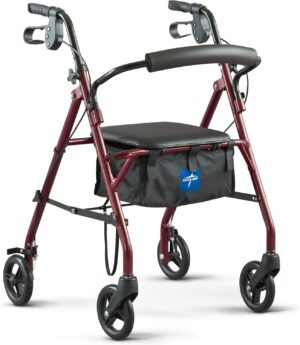 Medline Steel Rollator Walker with ...