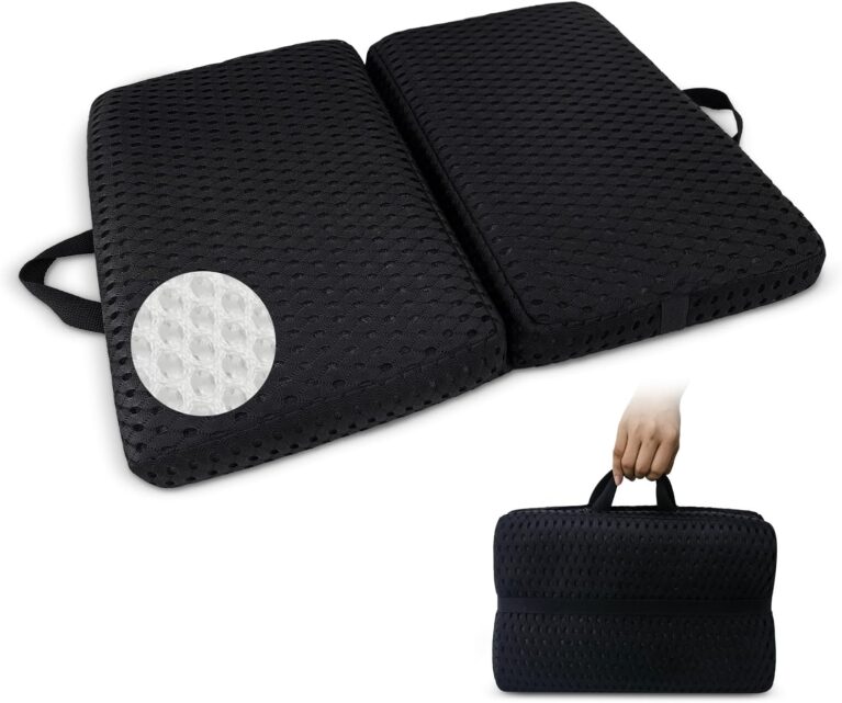 Esme L&H Portable Seat Cushion, Breathable 3D Fabric Foldable Seat Cushion for Stadium Bleachers/Airplane Travel; Soft, Thick & Ligheweight; Versatile Cushions for Bleachers, Flights, Camping, Office