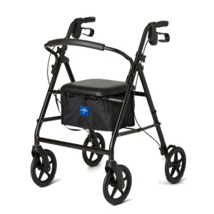 Medline Aluminum Rollator Walker, B...