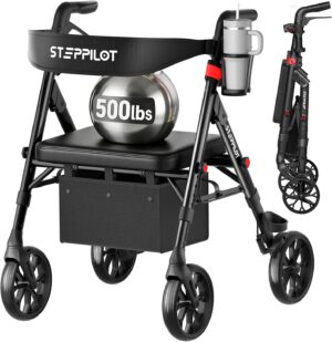 Bariatric Rollator Walker with Seat...