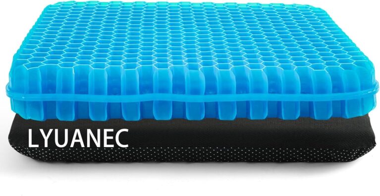 Gel Seat Cushion for Long Sitting - 16.5" x 14.5" x 2.4" (Extra Thick＆Soft) Gel Cushion for People Over 185 lbs, Pressure Relief Cushion for Office Chair, Egg Cushions for Wheelchair, Gel Pad for Car