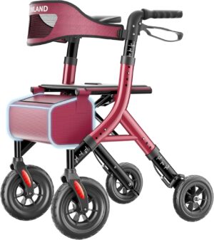 HOMLAND Foldable Rollator Walker fo...