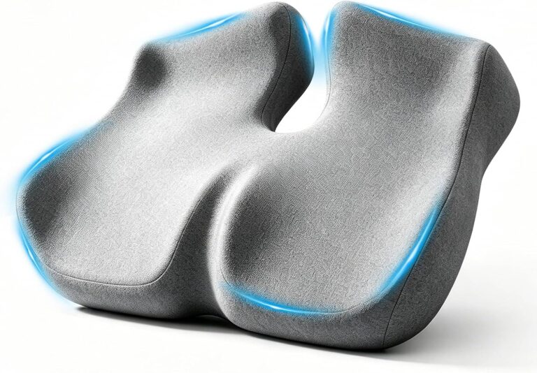 Extra Large Seat Cushion for Sciatica & Tailbone Pain – Pressure Relief Coccyx Cushion for Office Chair, Car Seat, Wheelchair, and Long Sitting – Sciatica Pain Relief Pillow