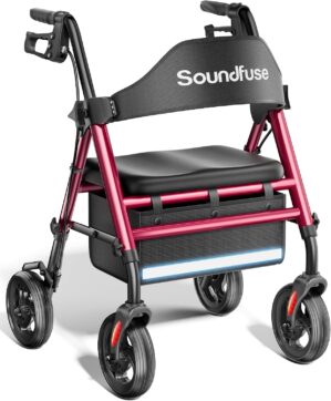 SOUNDFUSE Walkers for Seniors, Roll...
