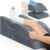 TranquilRelax Leg Elevation Pillows, Wedge Pillow for After Surgery, Memory Foam Leg Support Adjustable, Comfort Care for Back Knee Hip Ankles Pain, Knee Pillow for Sleeping Blood Circulation Grey