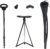 XXL Portable Walking Cane with Seat, Adjustable 34″-37″ Foldable Lightweight Aluminum Anti-Slip Walking Stick for Men & Women, 550 Lbs Cane with Chair for Travel Hiking with Carry Bag