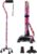 Floral Quad Cane for Women, Adjustable Walking Canes with 3-in-1 Interchangeable Base(3 Tips) for Versatile Support, Stylish & Stable Mobility Aid for Seniors Confidence