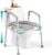 PELEGON Raised Toilet Seat with Handles (400lb) – Adjustable Height & Width Toilet Chair with Arms, Toilet Riser with Handles, Toilet Chair Over Toilet, Handicap Toilet Seat for Elderly (Grey)