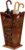 Antique Wooden Umbrella Stand & Walking Cane Holder for Home, Office & Entryway | Hand-Carved Solid Wood Umbrella & Cane Storage Rack | Size 21.5 x 8 x 8 in, Base 7.5 x 7.5 inches