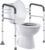 Lianjindun Toilet Safety Rails (350 lb), Adjustable Toilet Frame for Elderly, Seniors, Handicap & Disabled, Foldable Handicap Toilet Handles Fit Any Toilets (Gray)
