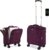 HanTrip 16 Inch Underseat Carry On Luggage with Wheels Softside Small Suitcases Personal Item Bag with Pocket Travel Luggage for Men Women Business Overnight Bag(Purple)
