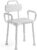 Loyoda Shower Chair with Arms and Back for Inside Shower or Tub for Seniors | Aluminum Construction, Height-Adjustable, Non-Slip Shower Seat, Padded Handles, for Elderly and Disabled, Load up to 350 lbs