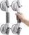 TAILI Grab Bars for Bathtubs and Showers,2 Pack Shower Handles for Elderly Suction,Maximum 330lbs,Shower Bar with Upgraded Rubber Suction Cups,Safety Grip for Senior, No Drilling Removable,Silver