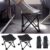 Ripeng 2 Pcs Portable Airplane Travel Foot Rest, Folding Camping Stool, Under Desk Foot Rest at Work for Long Flight, Home and Office Outdoor Hiking Fishing with Carry Bag (Black)