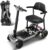 SCOOTNGO Mobility Scooters for Seniors, 4 Wheel Foldable Lightweight Airline Approved Mobility Scooter for Adults, Dual Batteries, Portable, No Assembly Needed (Silver Grey, Standard)