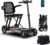 SCOOTNGO Voyager Lightweight Mobility Scooter for Seniors & Adults, 33 lbs Foldable 4-Wheel Travel Electric Scooter, Airline Approved, with Front Bag, Carbon Fiber Wheels, NFC Unlock (Sliver Grey)