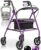 Vive Mobility Steel Rollator Walker with Seat – Foldable, Narrow, Rolling Senior Walker for Small Spaces – 4 Wheel Lightweight Adult Easy Drive with Underseat Storage, Adjustable Height (Purple)