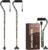 Floral Canes for Women Folding Cane for Stability with Non-Slip Base, Adjustable Walking Cane for Seniors – Lightweight Collapsible Walking Sticks with T & Offset Handle