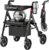 Bariatric Rollator Walker with Seat for Seniors, 500lb Capacity Aluminum Frame, Zero Wobble, 16lb Lightweight, 8″ All Terrain Wheels, 10-Level Adjustable Handle/Seat, Cup Holder, Cane Clip