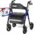 VOCIC Walkers for Seniors, Z21 Rollator Walker with Seat Supports 350lb, 8″ Big Wheels for All Terrain, Ergonomic Arc Seat & 6″ Ultra Backrest Foldable Walker, Dual Height Adjustment, Lightweight 2026