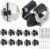 3-H 10 Pack Mop and Broom Holder Big Size Hanging 1 KG Extra, Broom Holder Wall Mount for Hanging and Organizing Shove Rake Yard Tools in Garage Garden Shed Laundry Kitchen,Black