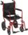 Drive Medical Lightweight Expedition Folding Transport Wheelchair – Ultra Lightweight Mobility Support for Seniors & Adults – Strong Aluminum Frame – Hand Brakes – Compact Folding Travel Chair – Red