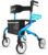 PLANET WALK Super Lightweight Rollator Walker for Seniors, Foldable Rolling Walker with Seat and 8″ Rubber Wheels for All Terrain, Unique Design Aluminium Frame Sturdy Walkers for Traveling – Blue