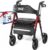 VOCIC Walkers for Seniors, Z21 Rollator Walker with Seat Supports 350lb, 8″ Big Wheels for All Terrain, Ergonomic Arc Seat & 6″ Ultra Backrest Foldable Walker, Dual Height Adjustment, Lightweight 2025