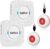 CallToU Wireless Caregiver Pager Smart Call System 2 SOS Call Buttons/Transmitters 2 Receivers Nurse Calling Alert Patient Help System for Home/Personal Attention Pager 500+Feet Plugin Receiver