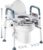 Medical King Toilet Seat Riser for Seniors, Adjustable, Gray, Heavy Duty up to 400 lbs