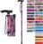 supregear Folding Cane, 5-Level Adjustable Height Walking Stick Lightweight Collapsible Portable Travel Cane with Wrist Strap and T Handle for Elderly Disabled Men Women