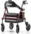 Bluelog Walkers for Seniors Rollator Walkers with Seat, 300lb Capacity with Cup Holder & Cane Holder, 8” All Terrain Wheels, Adjustable Handles and Seat Height, Foldable Design, Burgundy