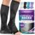 BraceAbility Compression Socks for Circulation – 20-30 mmHg Knee High Neuropathy Open Toe Stockings for Varicose Veins, Swelling, RLS, Medical Toeless Support for Men or Women – 1 Pair (M – Black)
