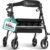 Helavo Bariatric Walker with Large, Height-Adjustable Seat, 550 lbs Weight Capacity, All Terrain 8-inch Wheels, 28-inch Wide – Extra Wide Heavy Duty Rollator for Seniors